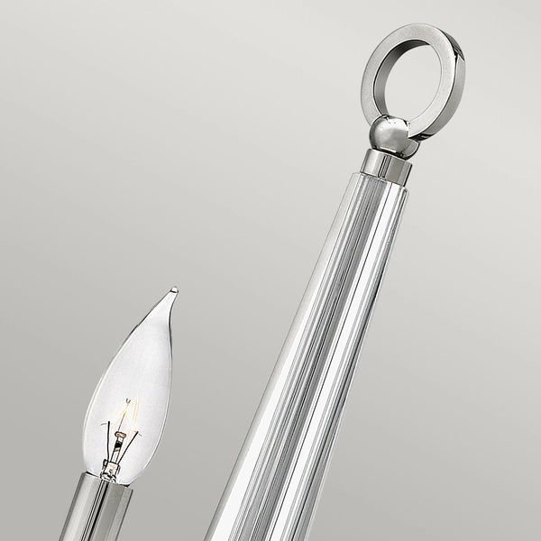 Lampa naścienna świecznik QN-ASCHER1 kryształowa nikiel