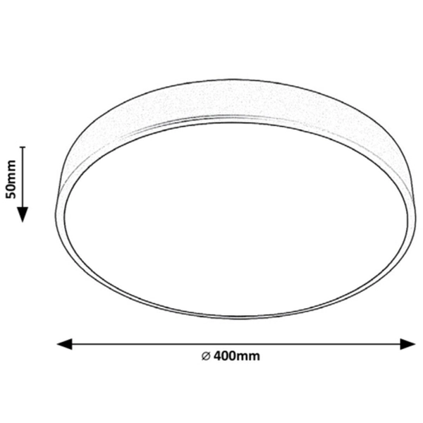 Salonowa LAMPA sufitowa TESIA 3314 Rabalux metalowy plafon LED 36W 3000K do sypialni czarny