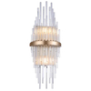 Glamour LAMPA ścienna REYKJAVIK W02073CP Cosmolight salonowy kinkiet kryształowy pałacowy szampański