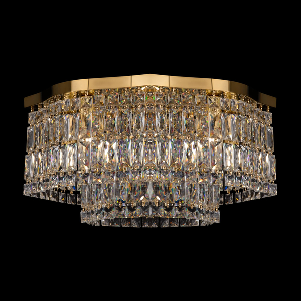 Kryształowa lampa sufitowa Diuna DIA005CL-06G złota