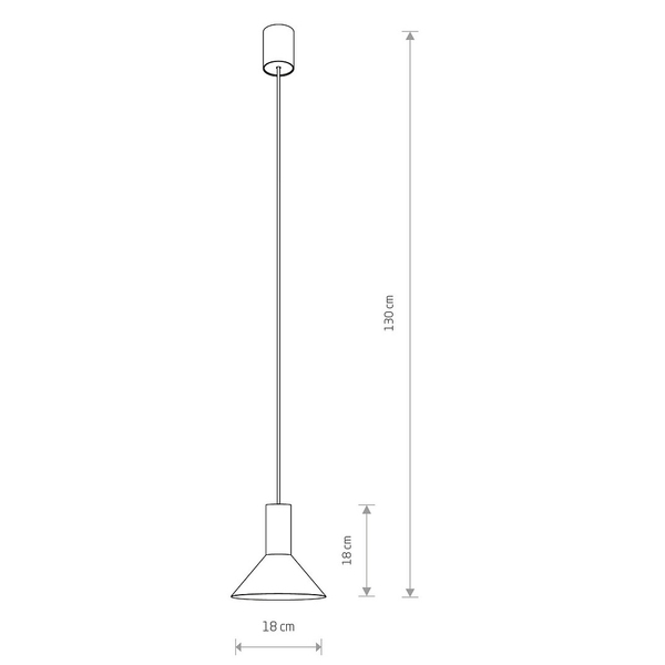 Minimalistyczna lampa wisząca Hermanos 8103 do przedpokoju czarna