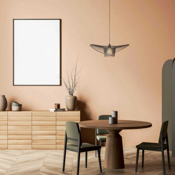 Zawieszana lampa Petti ABR-PETTI-70 Abruzzo falowana druciana czarna