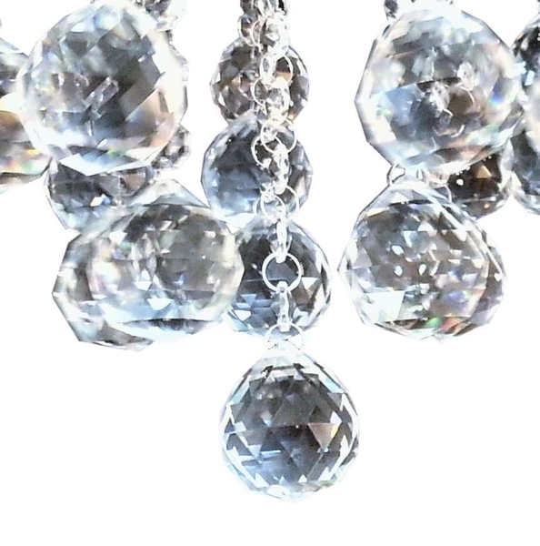 Sufitowa lampa kryształowa VEN P-E 1437/4-40 crystals chrom przezroczysta