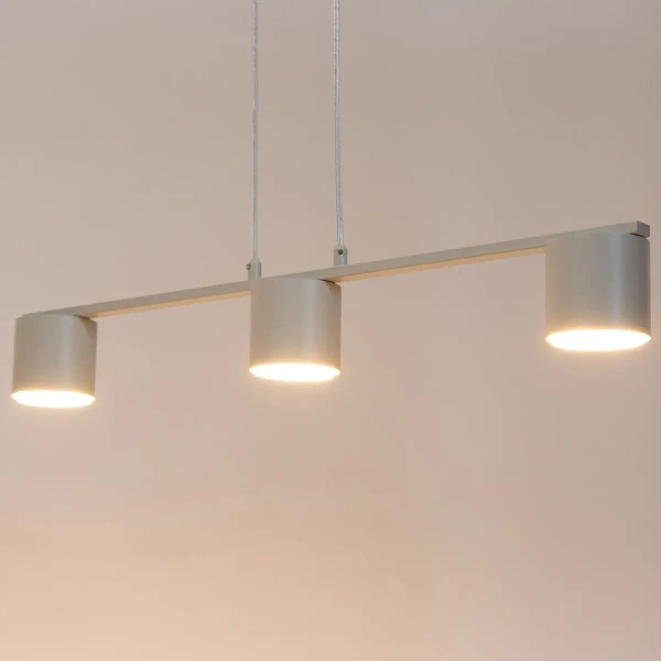 Lampa wisząca nad wyspę Mila 3 41356 do kuchni tubki szare beżowe