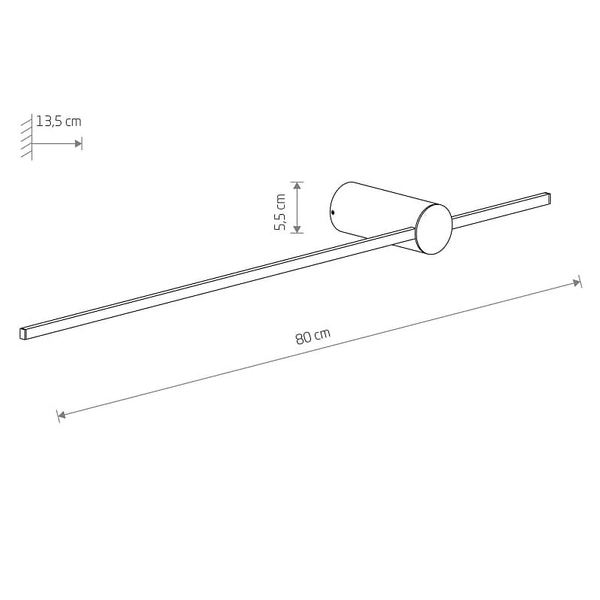 Kinkiet stick do kuchni Saber 10312 Nowodvorski LED 11W 3000K metalowy czarny
