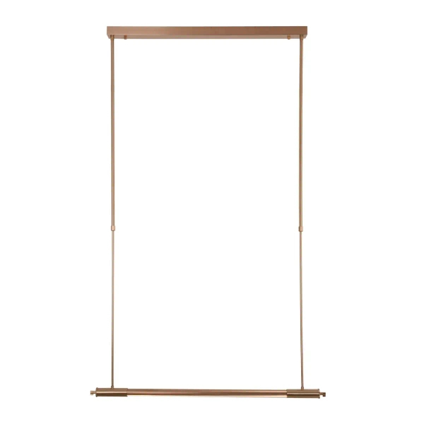 Podłużna lampa wisząca FLUSORE P0659D LED 12W 3000K liniowa miedziana
