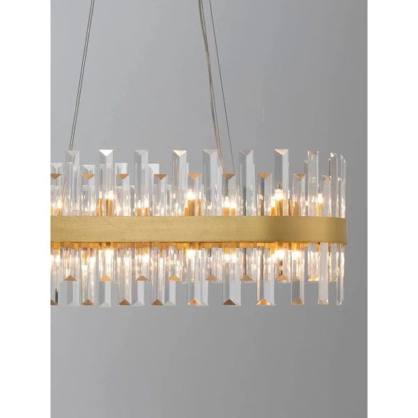 Glamour lampa wisząca CHOLULA LE42909 do pokoju kryształ złota outlet
