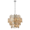 Kryształowa lampa wisząca Viviana 72746 do salonu glamour złota