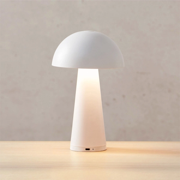 Lampka stojąca grzybek Fungi 108656 Markslojd IP44 metalowy biały