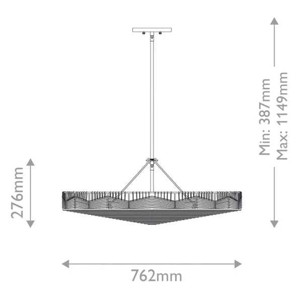 Wisząca lampa nad wyspę Ophelia QN-OPHELIA-6P-BK-CAM rattan brązowy