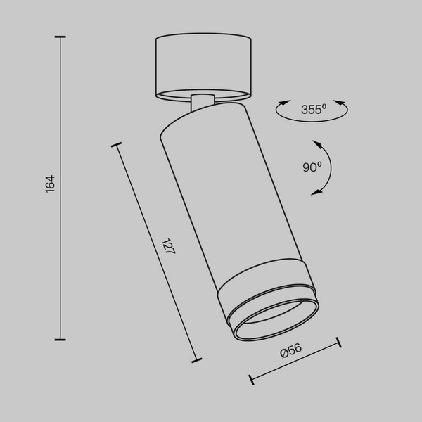Sufitowa lampa LED Focus C055CL-L12W4K-Z-W LED 12W 4000K regulowana biała