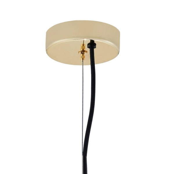 Wisząca LAMPA hygge ALUR 10738109 Kaspa szklana OPRAWA kulisty ZWIS skandynawski kula ball złota przezroczysta