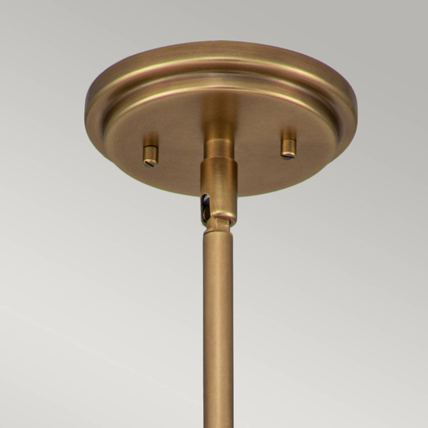 Szklana lampa wisząca retro Amelia HK-AMELIA-P-S-HB mosiądz biały