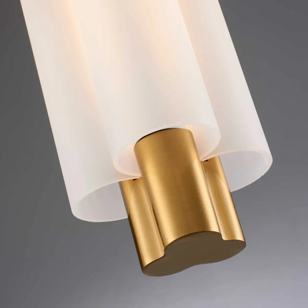 Szklana lampa wisząca tuba OSMO ST-15038P-1 LED 9W 3000K nad stół mosiądz