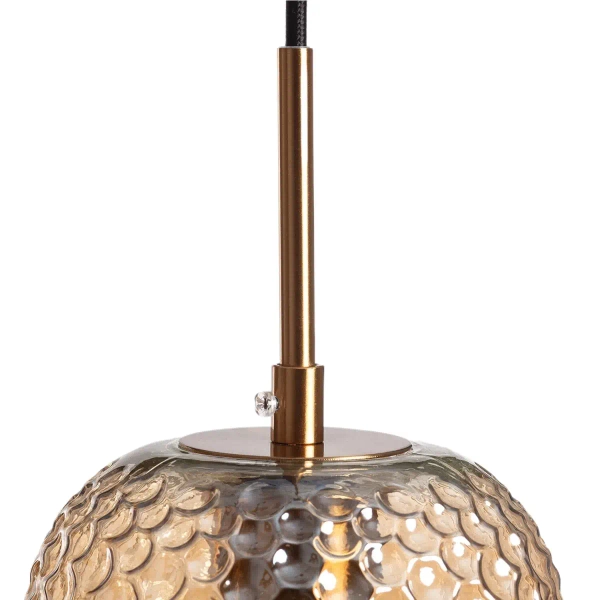 Wisząca szklana lampa Slendore ABR-LWS-A-SLN do sypialni bursztynowa