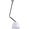 Wisząca lampa regulowana Zyta do przedpokoju czarna biała