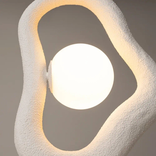 Geometryczna lampa wisząca Opus MOD380PL-01W do sypialni biała