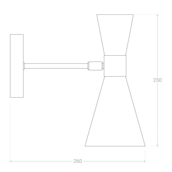 Industrialny kinkiet ścienny Librio ABR-KWS-CZ-E27 Abruzzo czarny złoty