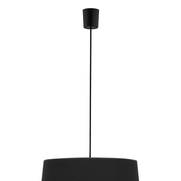 Lampa zwisowa salonowa Maja 1885 TK Lighting pojedyncza z tkaniny czarna