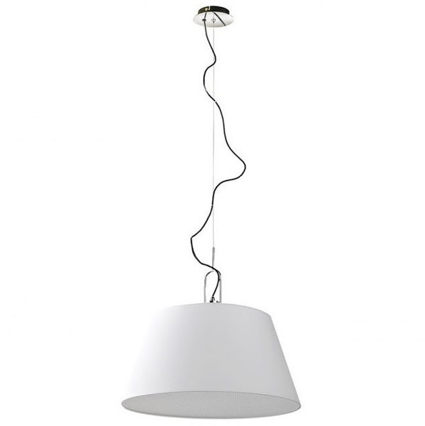 LAMPA wisząca MD2361-M-WH/2293 abażurowa OPRAWA zwis klasyczny biały