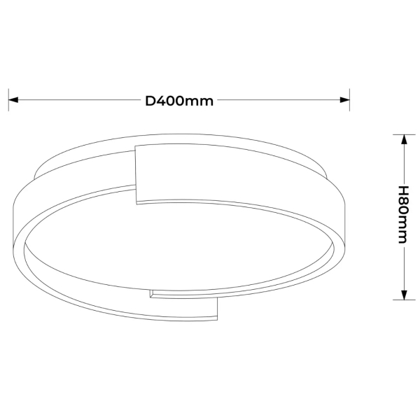 Ledowa lampa sufitowa Halo LP-1453/1C-38 BK LED 25W 3000-6000K czarny