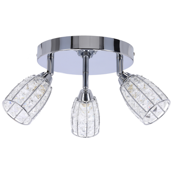 Lampa sufitowa Shiba 98-13408 Candellux potrójny kryształki chrom