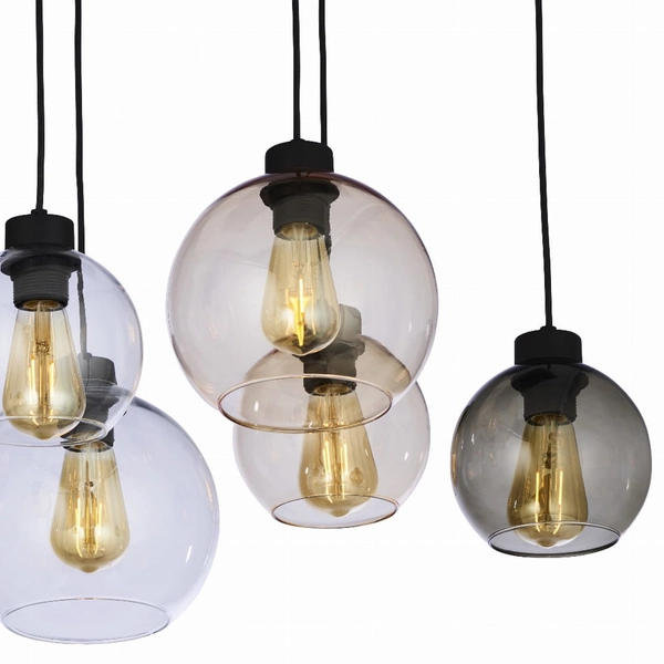 Molekułowa lampa wisząca Cubus 2834 TK Lighting loft wielopunktowa szklana