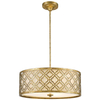LAMPA wisząca GN-ARABELLA-P-L Elstead GILDED NOLA okrągła OPRAWA abażurowy zwis na łańcuchu we wzory złoty biały
