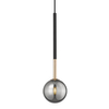 Kulista lampa zwis Arcturus P0574-01F-SDFZ Zumaline dymiony złoty czarny