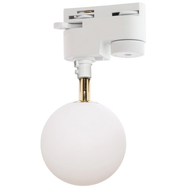 Lampa do szyn 1-fazowa Ali 9050WH Zumaline kula ball biała