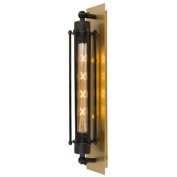 Lampa ścienna Retro Loft ABIGALI-KR-E27-GOLD-BLACK złota czarna
