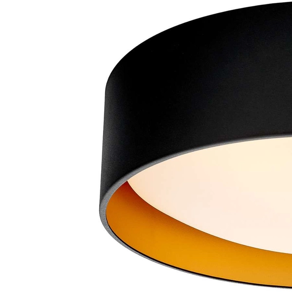 Plafon LAMPA sufitowa VERO 30447301 Kaspa okrągła OPRAWA natynkowa czarna