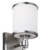 Szklana lampa ścienna FE-PROSPECT-PARK1 do holu nikiel chrom