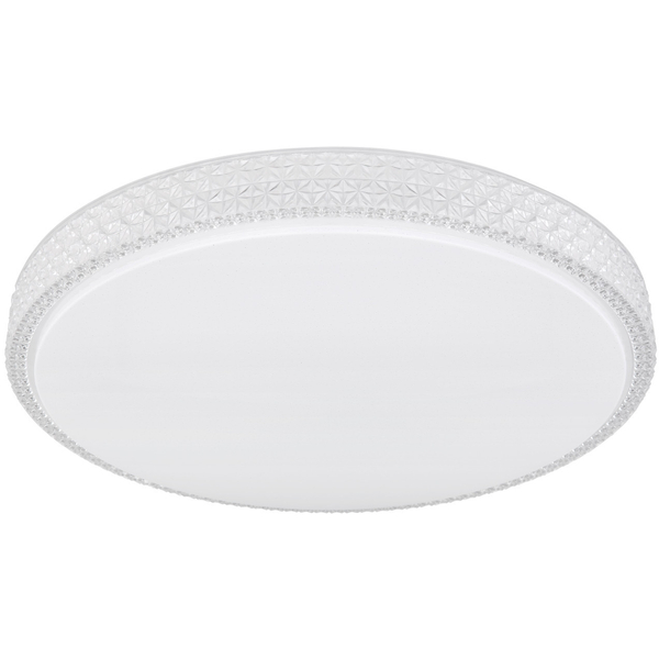 Plafon LAMPA sufitowa OVI 41749-40 Globo metalowa OPRAWA okrągła LED 40W 3000K - 6500K crystal glamour biały - przezroczysty