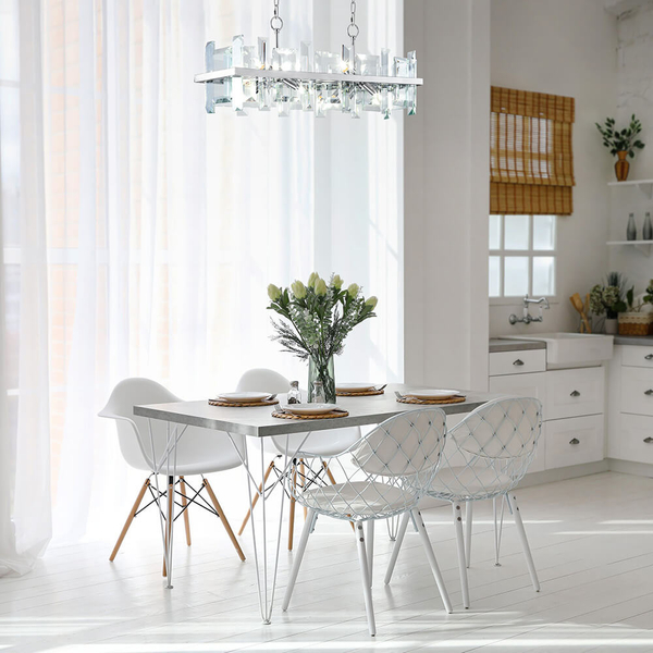 Wisząca lampa glamour Cerezo MOD201PL-08N kryształy chrom