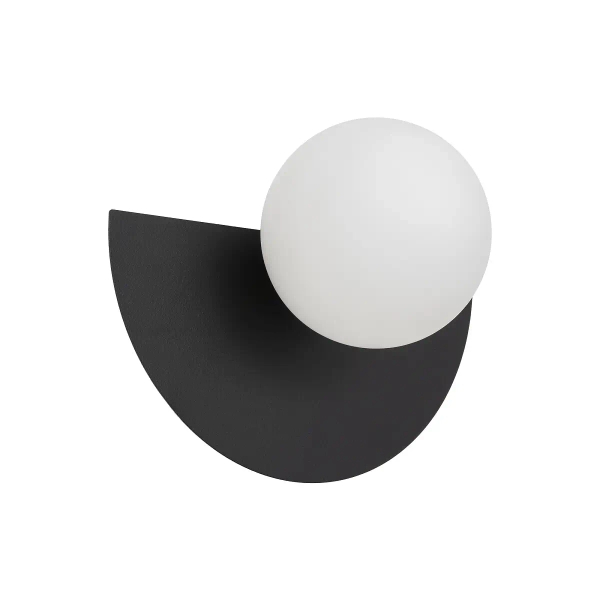 Kinkiet ścienny okrągły SATURN biały czarny metalowy 1xG9 do sypialni kulisty ball 12596