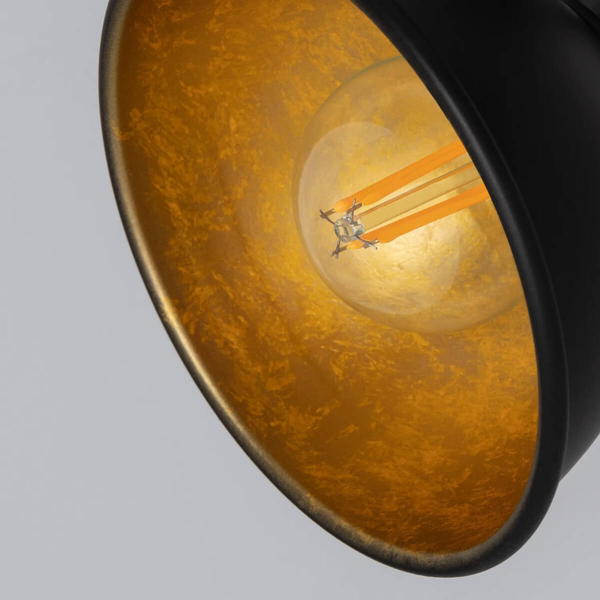 Podwójna lampa sufitowa Retro ABR-RRO-C-2XE14 regulacja czarny złoty