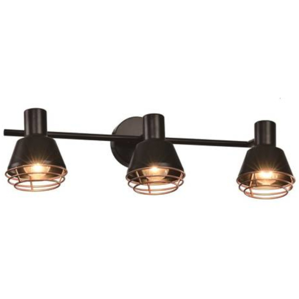 Kinkiet LAMPA ścienna NERIA 93-82572 Candellux loftowa OPRAWA metalowe reflektorki regulowane czarne miedziane