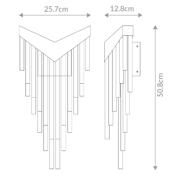 Ścienna lampa glamour Vivien QN-VIVIEN-1W-BG LED 12W 3000K złota