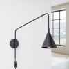 Lampa ścienna na wysięgniku NOX SL.1697 z wtyczką regulowana czarna