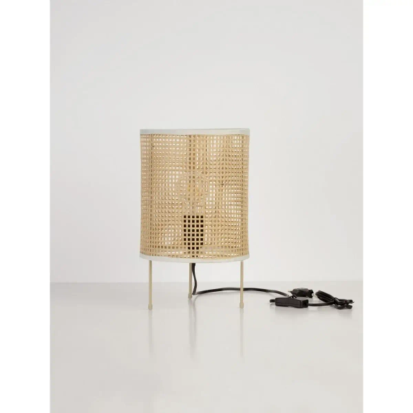 Elegancka stołowa lampka PLOMITA LE45375 do sypialni naturalna