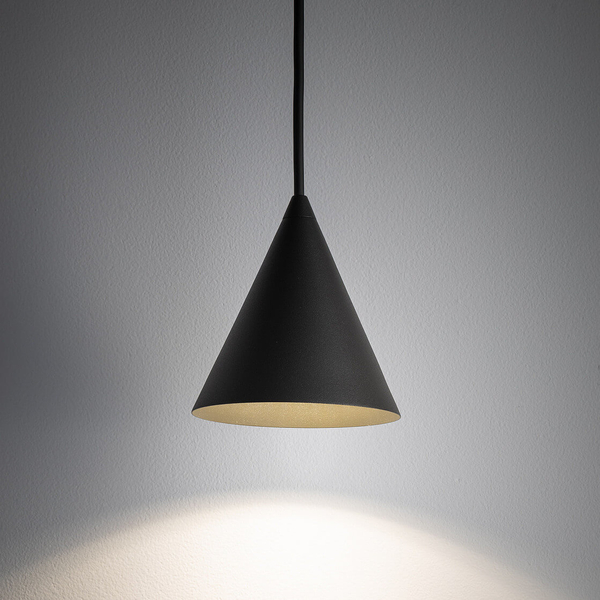 Zwieszana lampa stożkowa ZENITH 11454 do salonu jedwabisty grafit