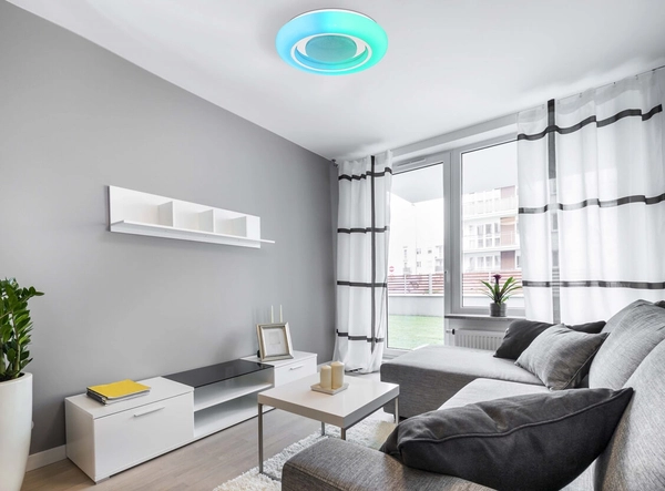 Lampa sufitowa Burro 41369-18 efekt tęczy LED RGB 21W biała