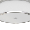 Okrągły plafon abażurowy Famburo sufitowa lampa chrom biała
