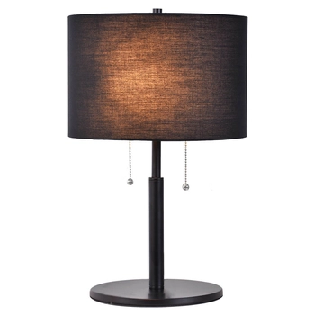 Nocna lampka sypialniana Fogo LP-0304/2T BK Light Prestige abażurowa czarna