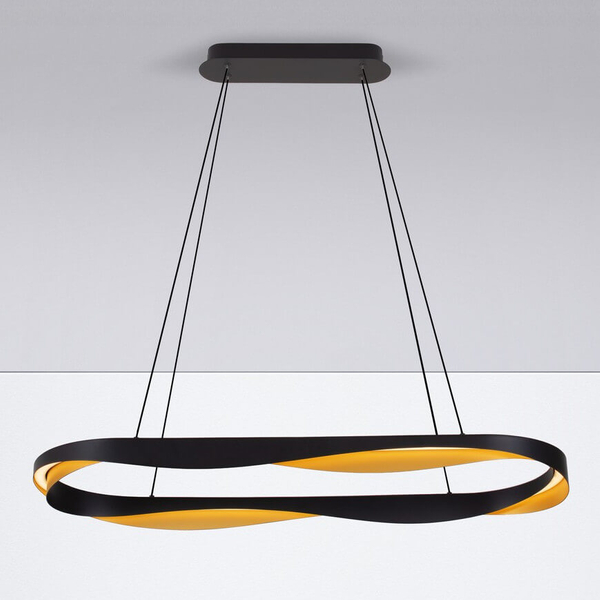 Wisząca lampa PATAPO LE44461 LED 62W 3000K fala czarna złota