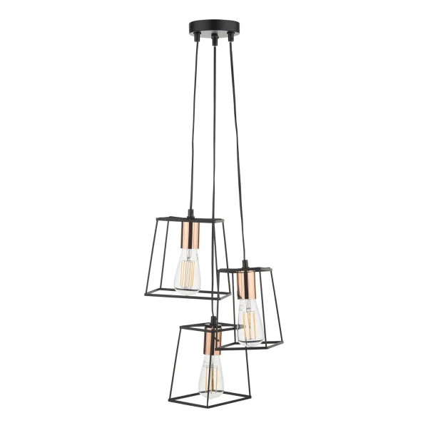 Zwisająca lampa nad stół Tower TOW0322 loftowa czarna miedziana