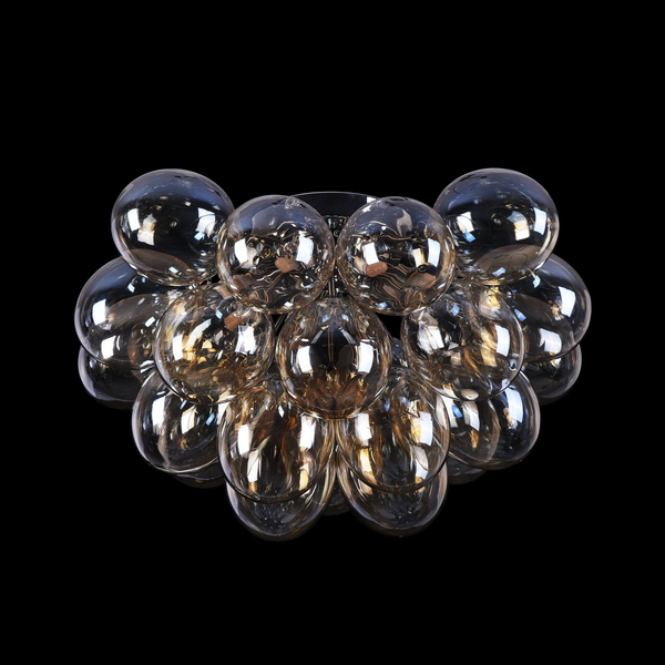 Plafon LAMPA modernistyczna BALBO MOD112CL-08G Maytoni sufitowa OPRAWA plafoniera szklana kule molekuły koniak