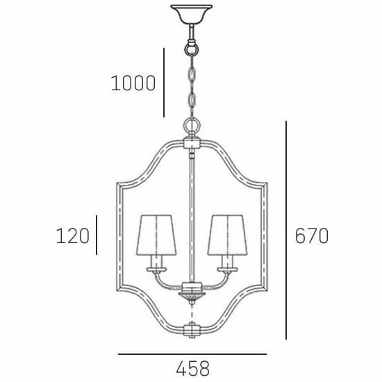 Wisząca lampa salonowa New York p04667au-wh Cosmolight metal tkanina złota biała