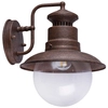 Elewacyjna LAMPA ścienna SELLA 3272R Globo metalowa OPRAWA industrialna KINKIET outdoor zewnętrzny IP44 rdza przezroczysty